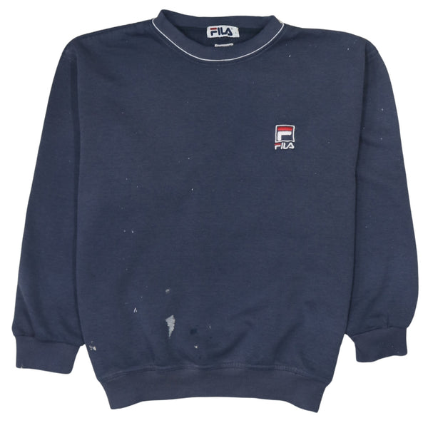 Fila 90's Lightweight Crew Neck Sweatshirt Large Navy Blue