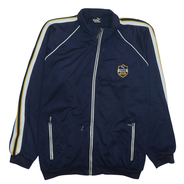 Puma Men's Large 90's Vintage Heavyweight Zip Sweatshirt Navy Blue