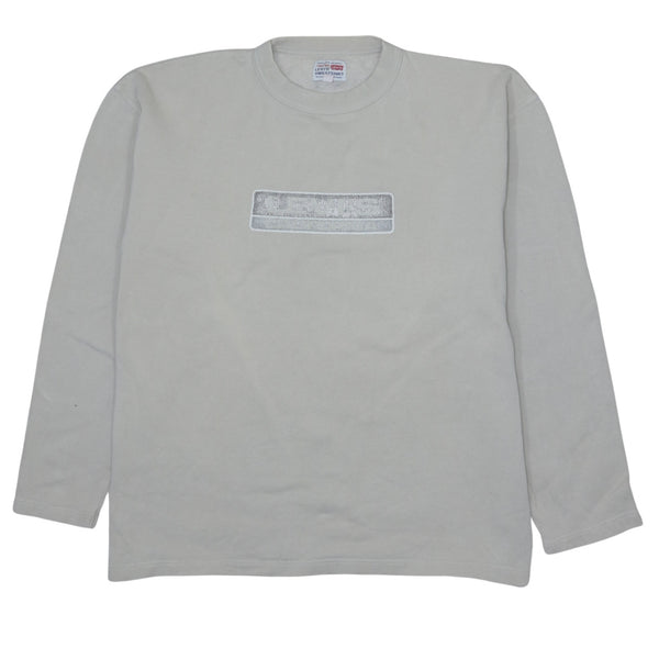 Levi's 90's Spellout Crew Neck Sweatshirt Men's Large Beige Cream