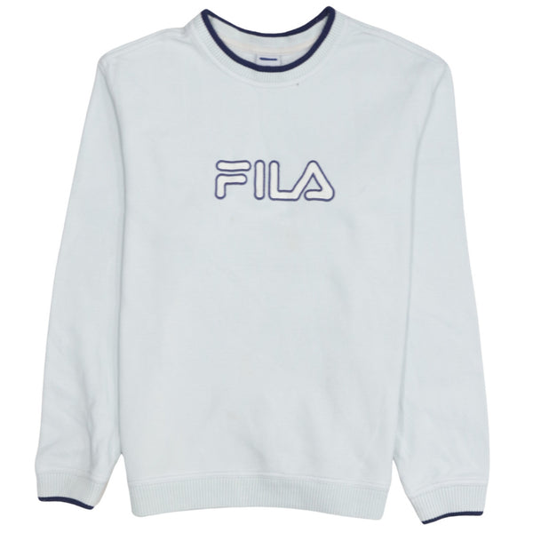 Fila 90's Spellout Crew Neck Sweatshirt Medium Grey