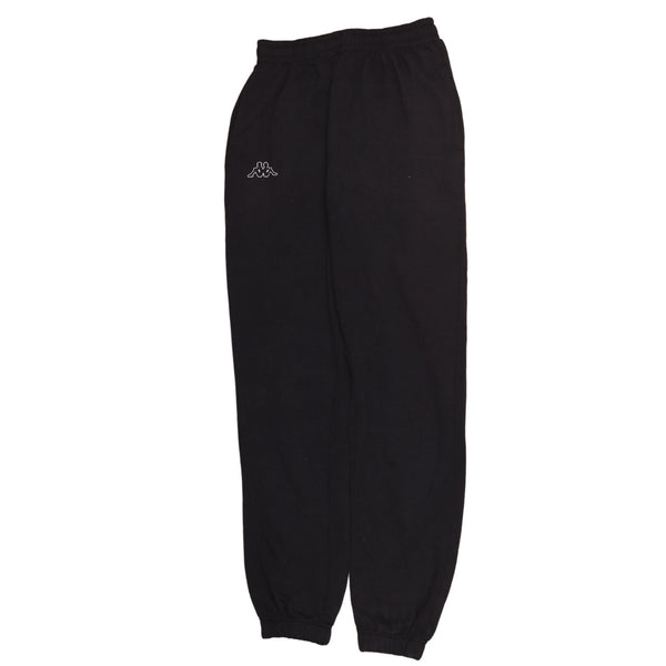 Kappa 90's Elasticated Waistband Casual Joggers / Sweatpants Small Black