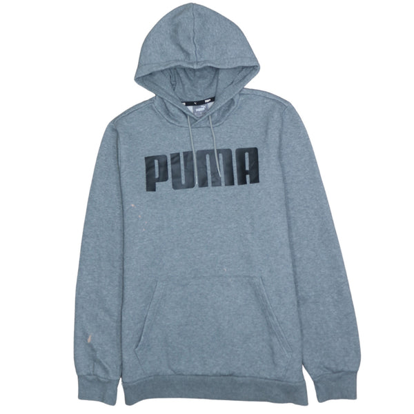 Puma 90's Spellout Pullover Hoodie Medium Grey