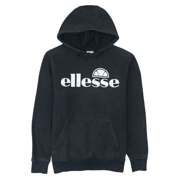 Ellesse 90's Spellout Pullover Hoodie Medium Black