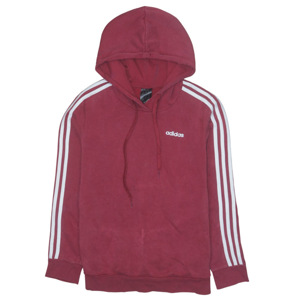 Adidas Women's 90's Burgred Striped Sleeve Pullover Hoodie Medium