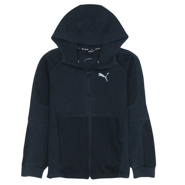 Puma Vintage 90's Full Zip Sportswear Hoodie Medium Black Cotton