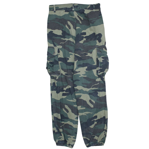 Active 90's Cargo Pockets Casual Joggers / Sweatpants Small Green