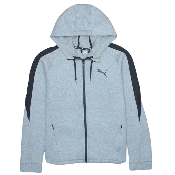 Puma Vintage 90s Grey Full Zip Sportswear Hoodie Men's Medium