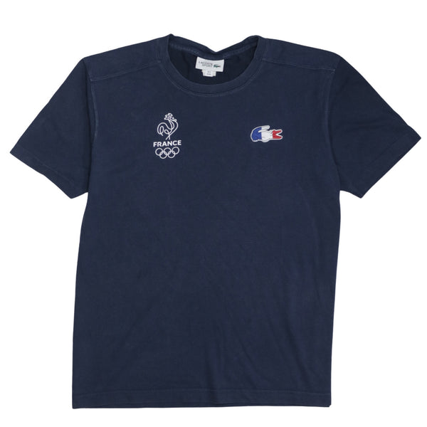 Lacoste 90's Short Sleeves Crew Neck T Shirt Medium Navy Blue