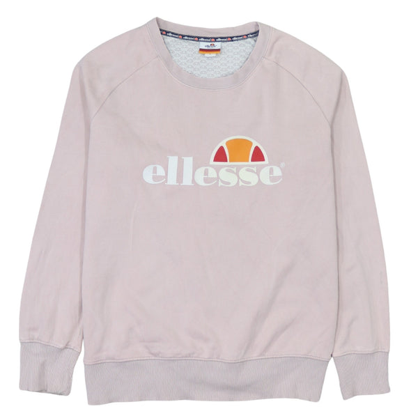 Ellesse Vintage 90's Pink Spellout Crew Neck Sweatshirt Large