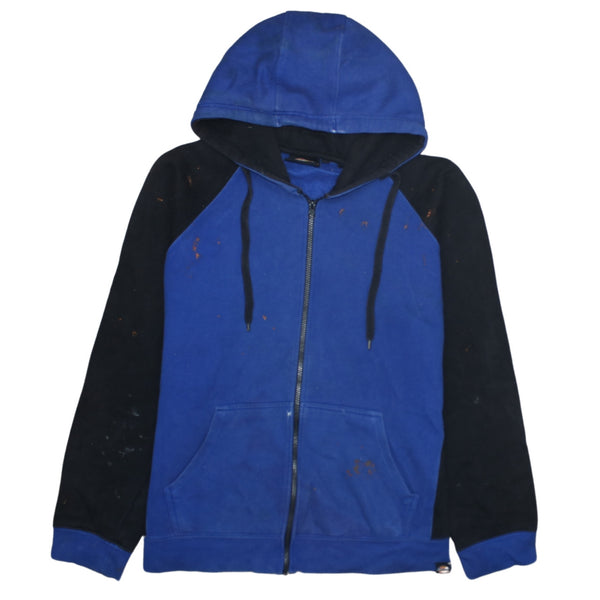 Dickies 90's Plain Full Zip Up Hoodie Medium  Blue