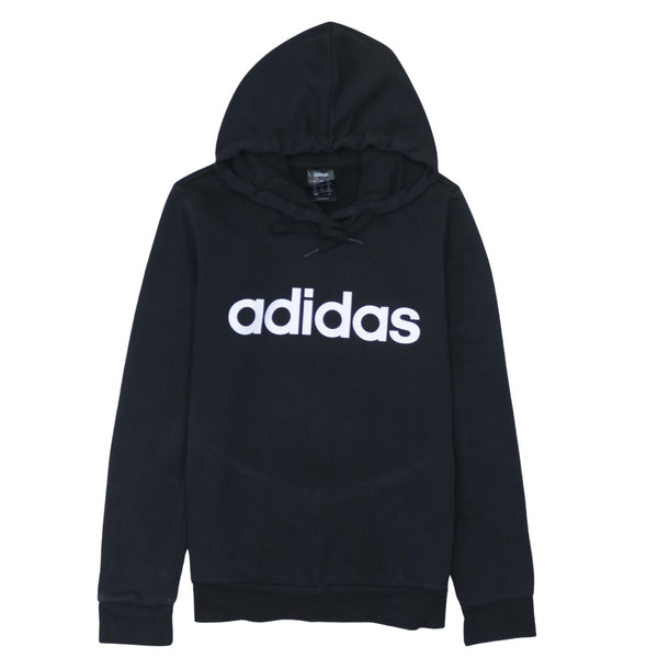 Adidas 90's Spellout Pullover Hoodie Small Black