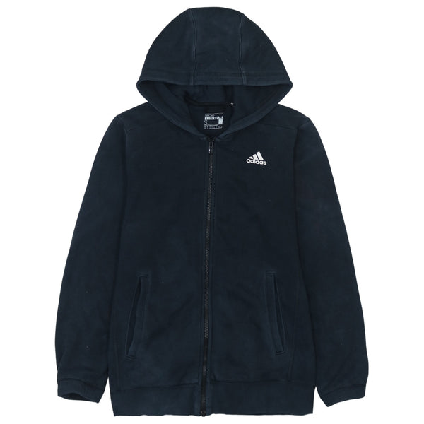 Adidas Black 90's Vintage Sportswear Full Zip Hoodie, Men's Small