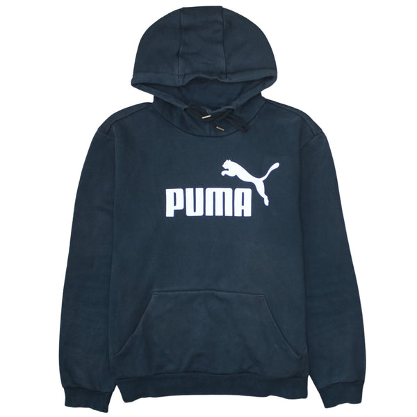 Puma 90's Spellout Pullover Hoodie Large Black