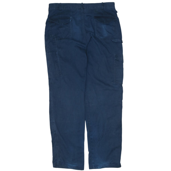 Dickies 90's Men’s Navy Blue Straight Leg Baggy Trousers Pants 36