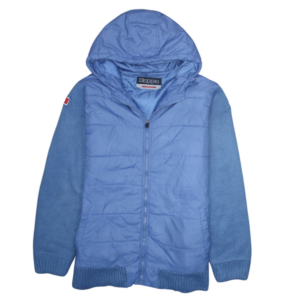 Kappa 90's Lightweight Full Zip Up Puffer Jacket Medium Blue