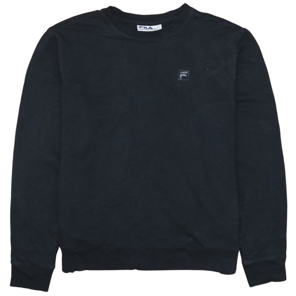 Fila Vintage 90's Heavyweight Crew Neck Sweatshirt Men's Large Black