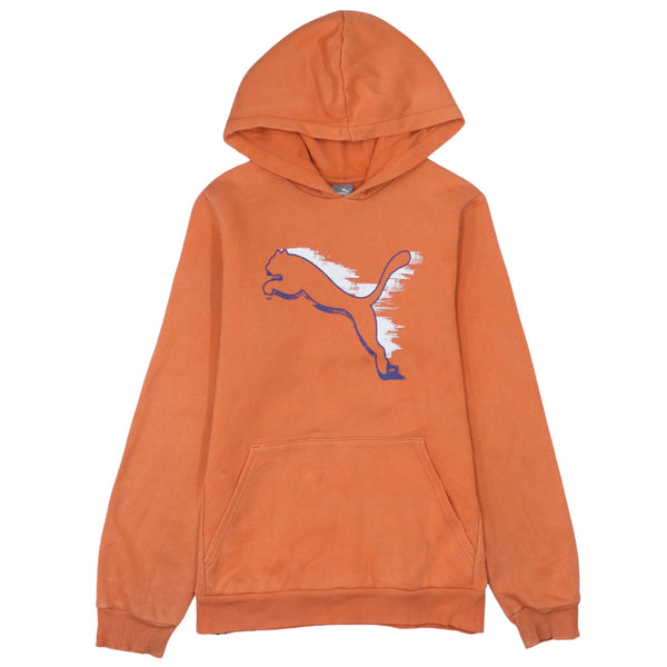 Puma 90's Vintage Spellout Pullover Hoodie XL Orange