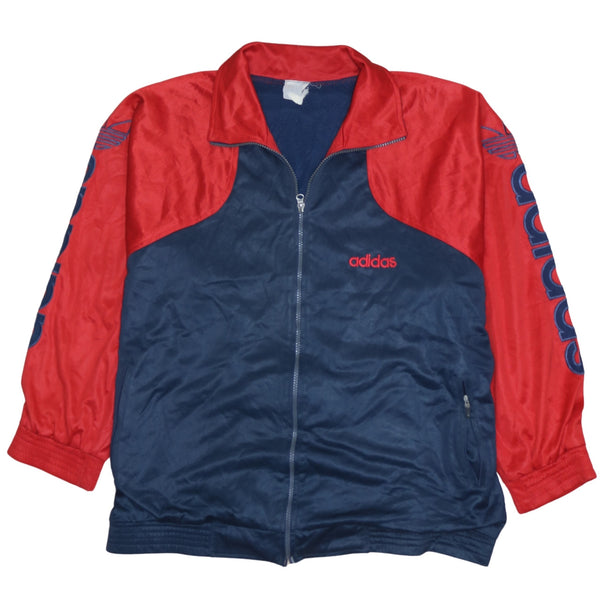 Adidas 90's Lightweight Full Zip Up Sweatshirt XXLarge  Navy Blue