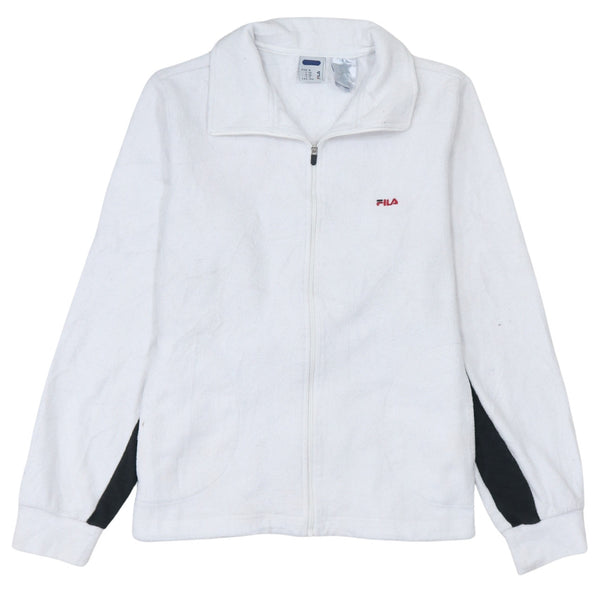 Fila 90's Hiking Warm Full Zip Up Sweatshirt Medium Beige Cream