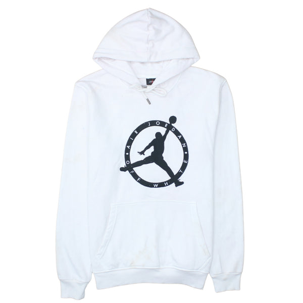 Jordan 90's Spellout Pullover Hoodie Large Beige Cream