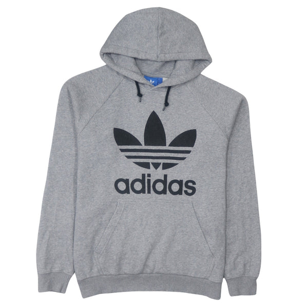 Adidas 90's Spellout Grey Pullover Hoodie Men's Medium