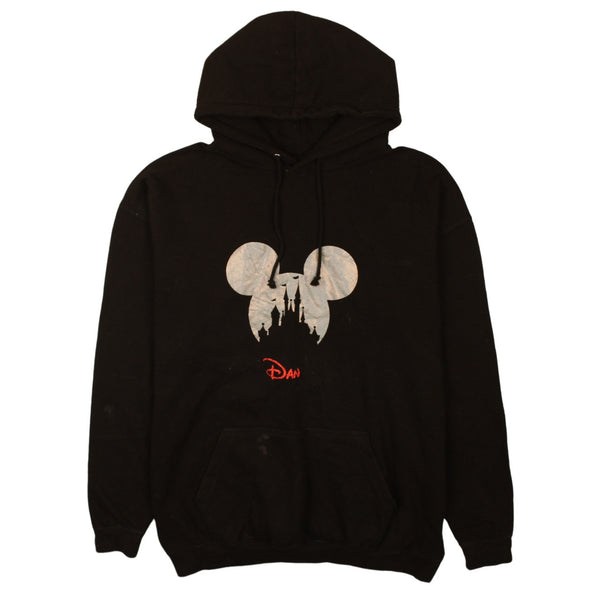 Vintage Disney 90's Paris 2023 Black Pullover Hoodie Men 2XL XXL