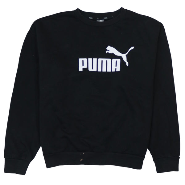 Puma 90's Spellout Crew Neck Sweatshirt Large Black