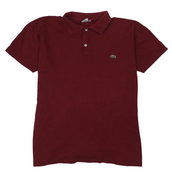 Lacoste 90's Short Sleeves Quarter Button Polo Shirt XLarge Red