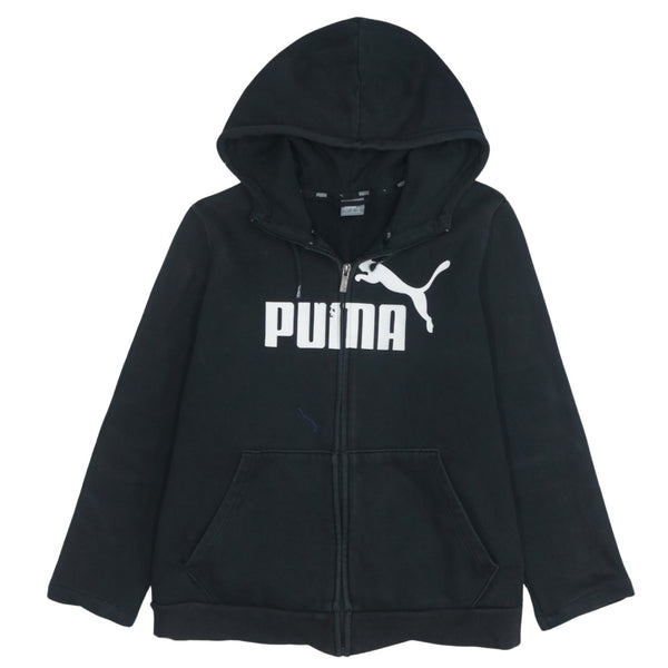 Puma 90's Black Spellout Full Zip Hoodie XL