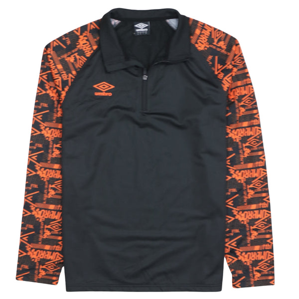 Umbro 90's Lightweight Full Zip Up Sweatshirt Medium Black
