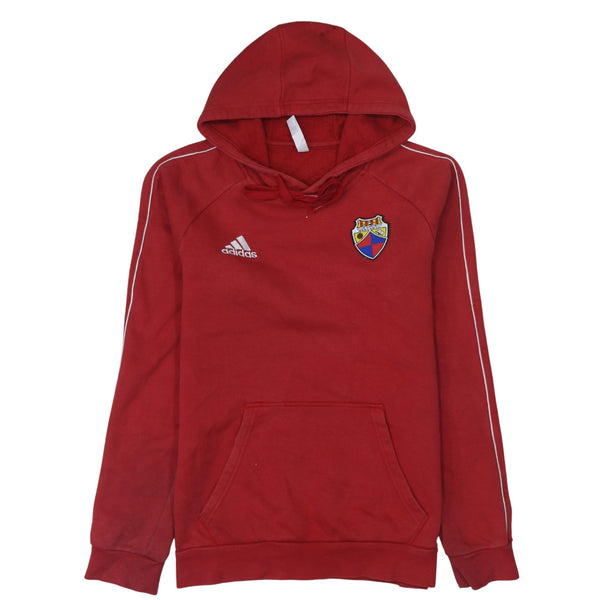Adidas 90's Drawstring Pockets Pullover Hoodie Small Red