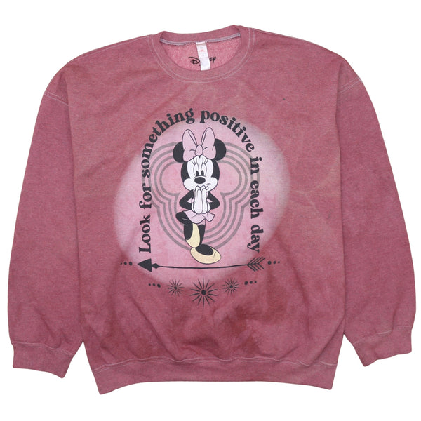 Disney Minnie Mouse 90's Red Sweatshirt XXLarge 2XL Crew Neck Cotton