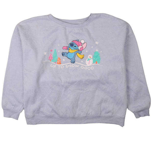 Vintage Disney 90's Stitch Sweater XXLarge 2XL Blue Crew Neck