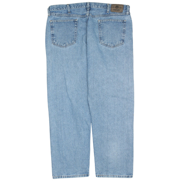 Vintage 90s Wrangler Lightwash Straight Leg Baggy Pants 38 Blue