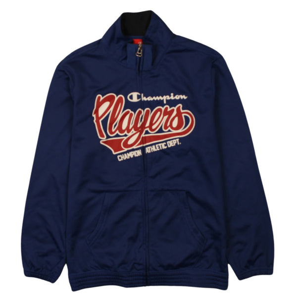 Vintage Champion 90's Full Zip Sweatshirt Large Navy Blue Athletic