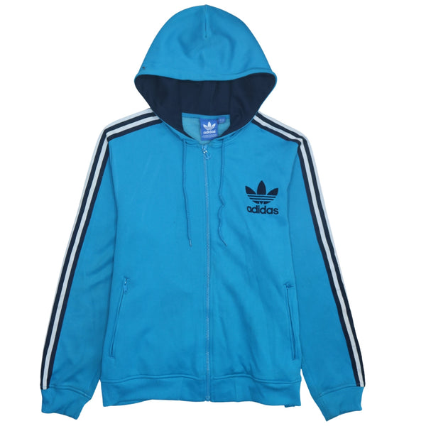 Adidas 90's Sportswear Full Zip Up Hoodie Large Blue