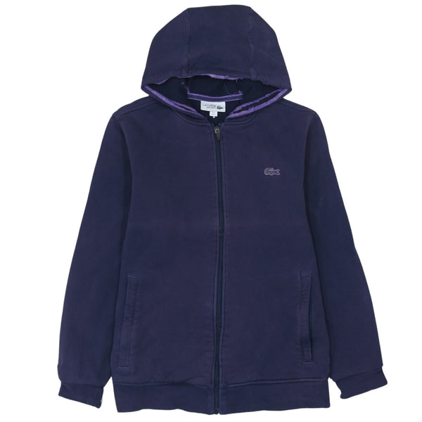 Lacoste 90's Sportswear Full Zip Up Hoodie Small Purple