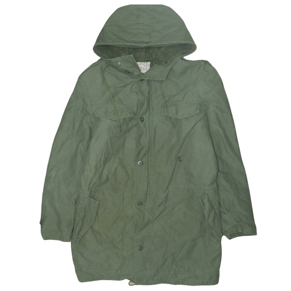 Vintage 90's Hooded Green Windbreaker-Jacket Large Active Retro