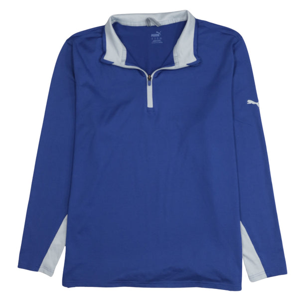 Puma 90's Lightweight Quarter Zip Sweatshirt XLarge Blue