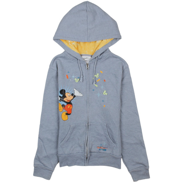 Disney 90's Mickey Mouse Blue Full Zip Hoodie Women's Medium