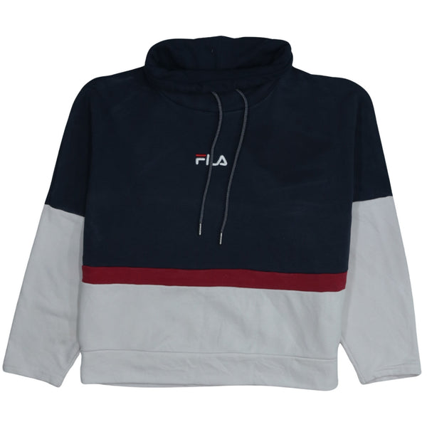 Vintage Fila 90's Grey Turtle Neck Lightweight Sweater Large Cotton