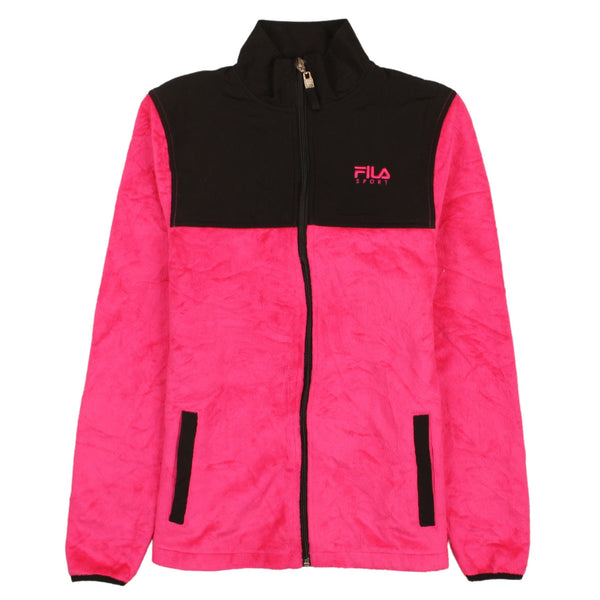 Fila 90's Full Zip Up Fleece Jumper XSmall Black