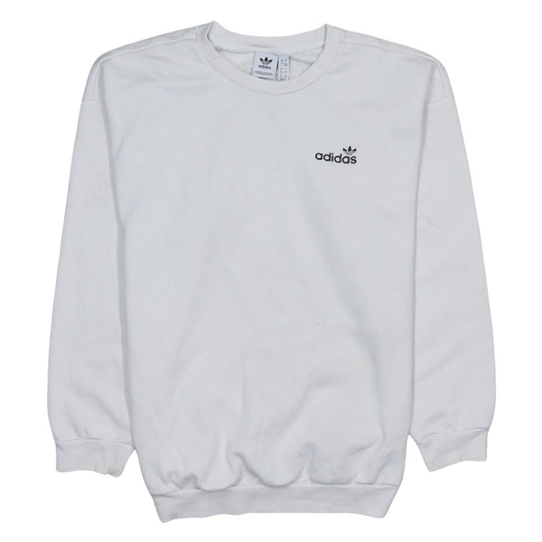 Adidas 90's Lightweight Crew Neck Sweatshirt Large  White