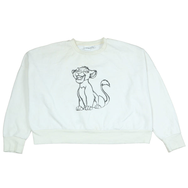 Vintage Disney 90's Lion King Beige Crew Neck Sweatshirt M