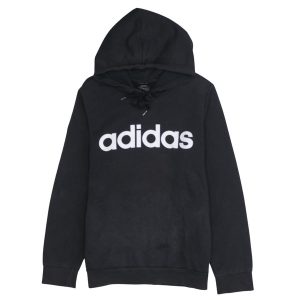 Adidas 90's Spellout Pullover Hoodie Large Black