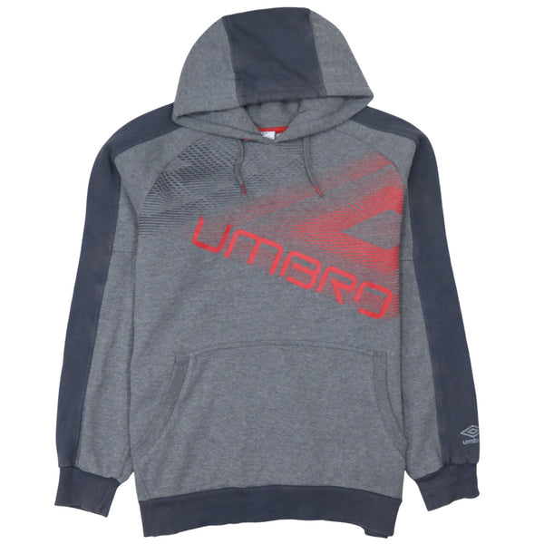 Umbro 90's Spellout Pullover Hoodie XLarge Grey