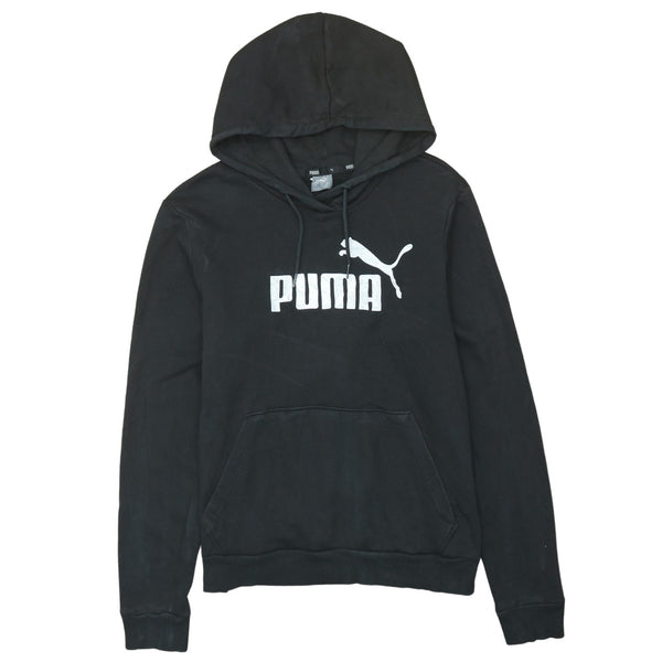 Puma 90's Vintage Spellout Hoodie Women’s Large Black