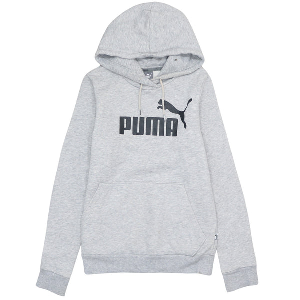 Puma 90's Grey Spellout Pullover Hoodie Women XSmall Vintage Fit