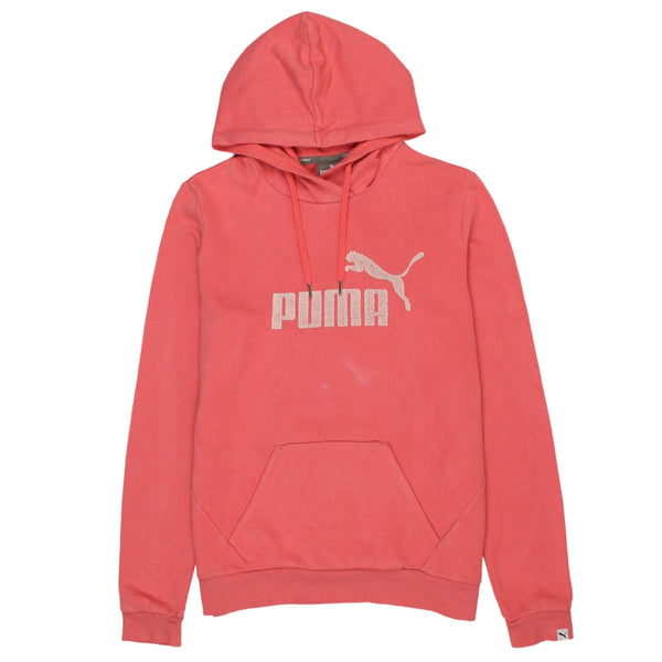 Puma 90's Vintage Pullover Hoodie Large Pink