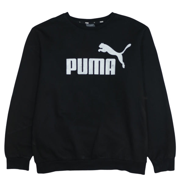 Puma 90's Black Spellout Crew Neck Sweatshirt XLarge